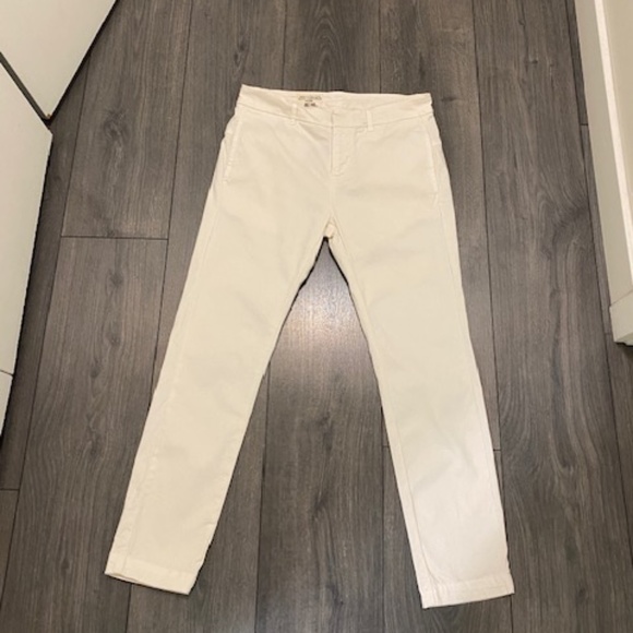 Nili Lotan Tel Aviv Slim Leg Cropped Cream Pants Size 0 - Picture 2 of 10